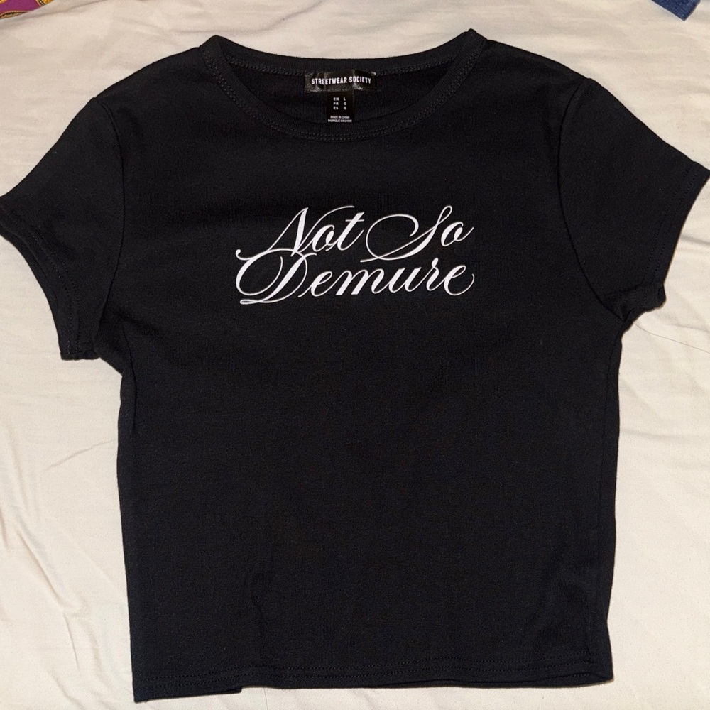 Streetwear Society Black Tee with White Script